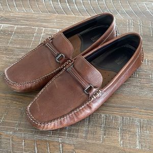 Johnston & Murphy Gibson Bit Mahogany Driver Loafers Slip-Ons Men’s Sz 11.5